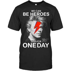 David Bowie We Can Be Heroes Just For One Day 4 Funny T-Shirt